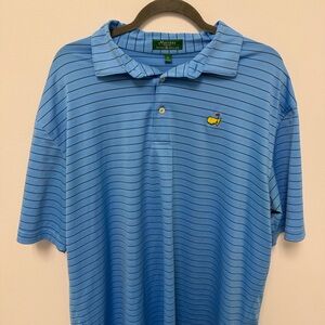 Masters Blue Striped Polo Shirt